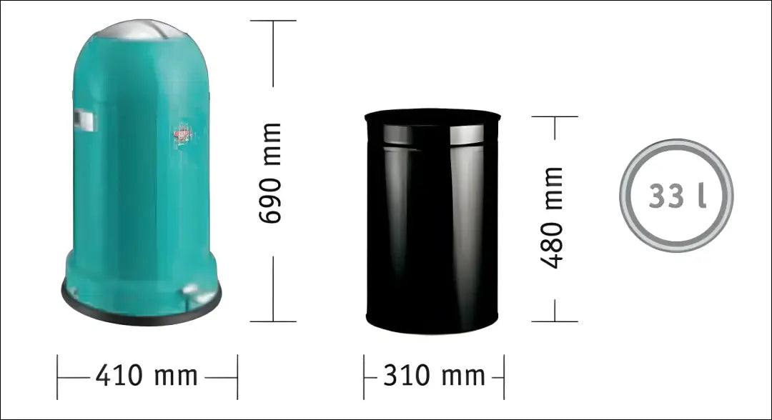Šiukšliadėžė (33l) KI760 - €88 Save 65% 50-100, __label:Pristatymas 1-2 d.d., color-juoda, interjeras, material-metalas