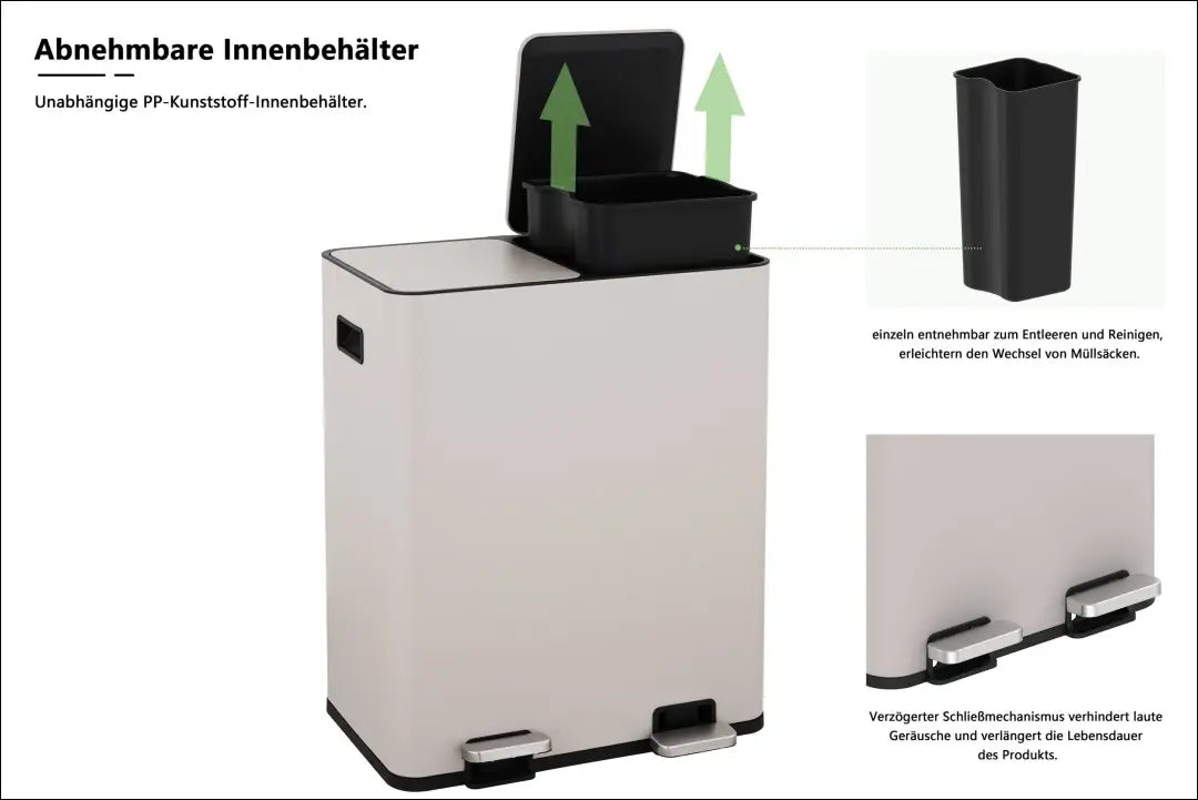 Šiukšliadėžė (60l) KI1794 - €74 Save 50% 50-100, __label:Pristatymas 1-2 d.d., color-smelio, interjeras, kita Trash