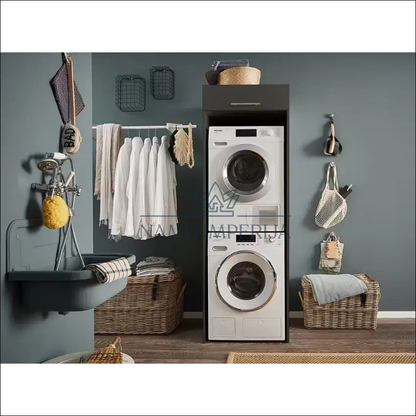 Skalbimo mašinos ir džiovyklės spinta KI1251 €75 Save 50% 50 100, __label:Pristatymas 1 2 d.d., color pilka, kita,