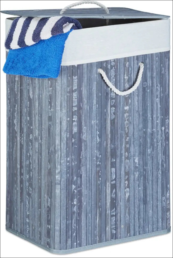 Skalbinių krepšys DI9387 - €20 Save 50% __label:Pristatymas 1-2 d.d., color-kremas, color-pilka, material-bambukas,