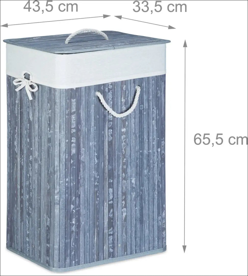 Skalbinių krepšys DI9387 - €20 Save 50% __label:Pristatymas 1-2 d.d., color-kremas, color-pilka, material-bambukas,