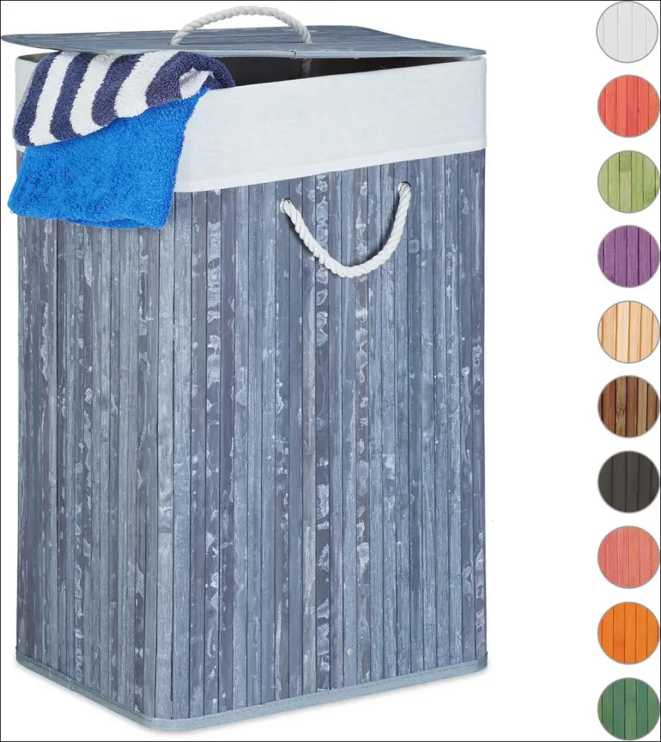Skalbinių krepšys DI9387 - €20 Save 50% __label:Pristatymas 1-2 d.d., color-kremas, color-pilka, material-bambukas,