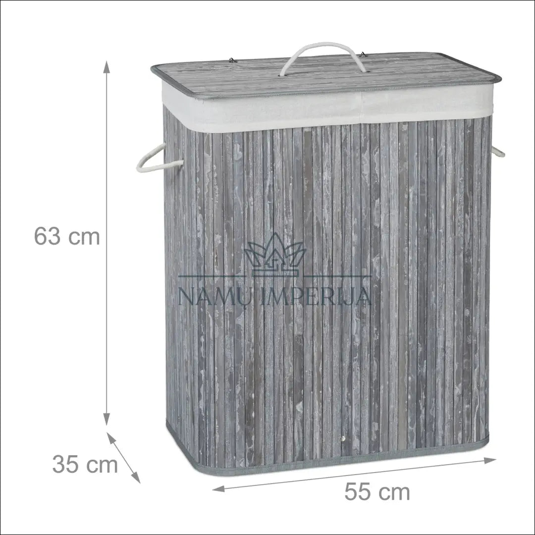Skalbinių krepšys DI9388 - €23 Save 50% __label:Pristatymas 1-2 d.d., color-kremas, color-pilka, material-bambukas,