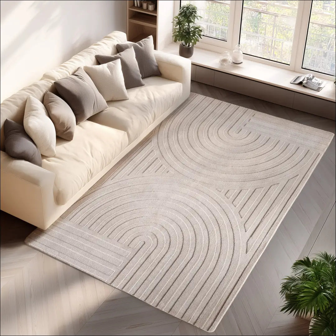 Kilimas NI2928 - ayy2026new, Baumwolle, Boho, Kurzflor Teppich, Läufer Skandinavischer Einfarbig Creme 140x200 Fast