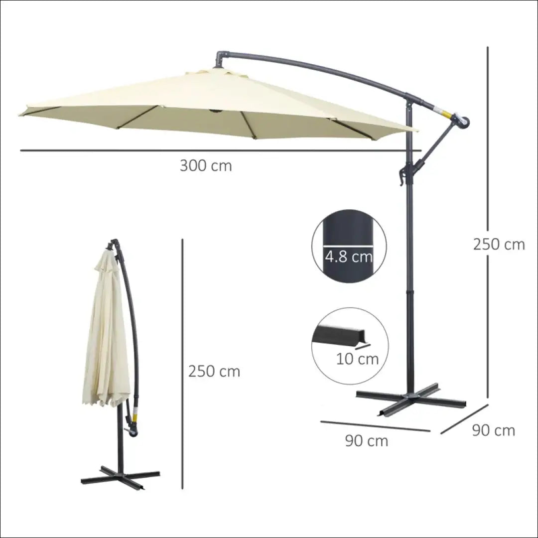 Skėtis LI704 - €135 Save 50% 100-200, __label:Pristatymas 1-2 d.d., color-smelio, lauko baldai, material-poliesteris