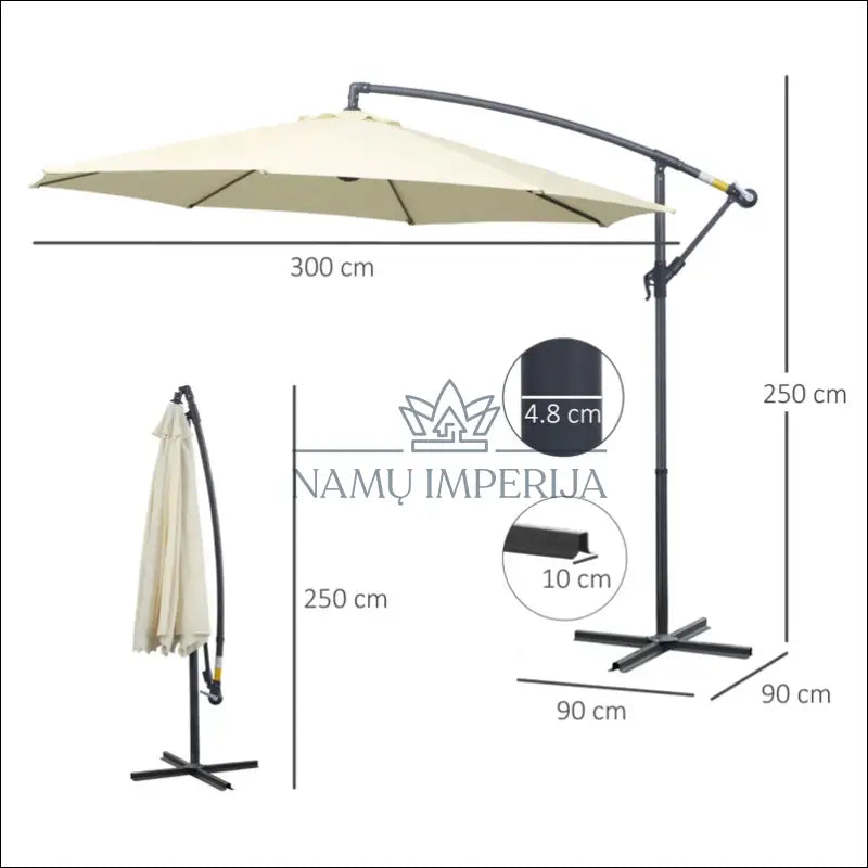 Skėtis LI704 - €189 Save 30% 100-200, __label:Pristatymas 1-2 d.d., color-smelio, lauko baldai, material-poliesteris