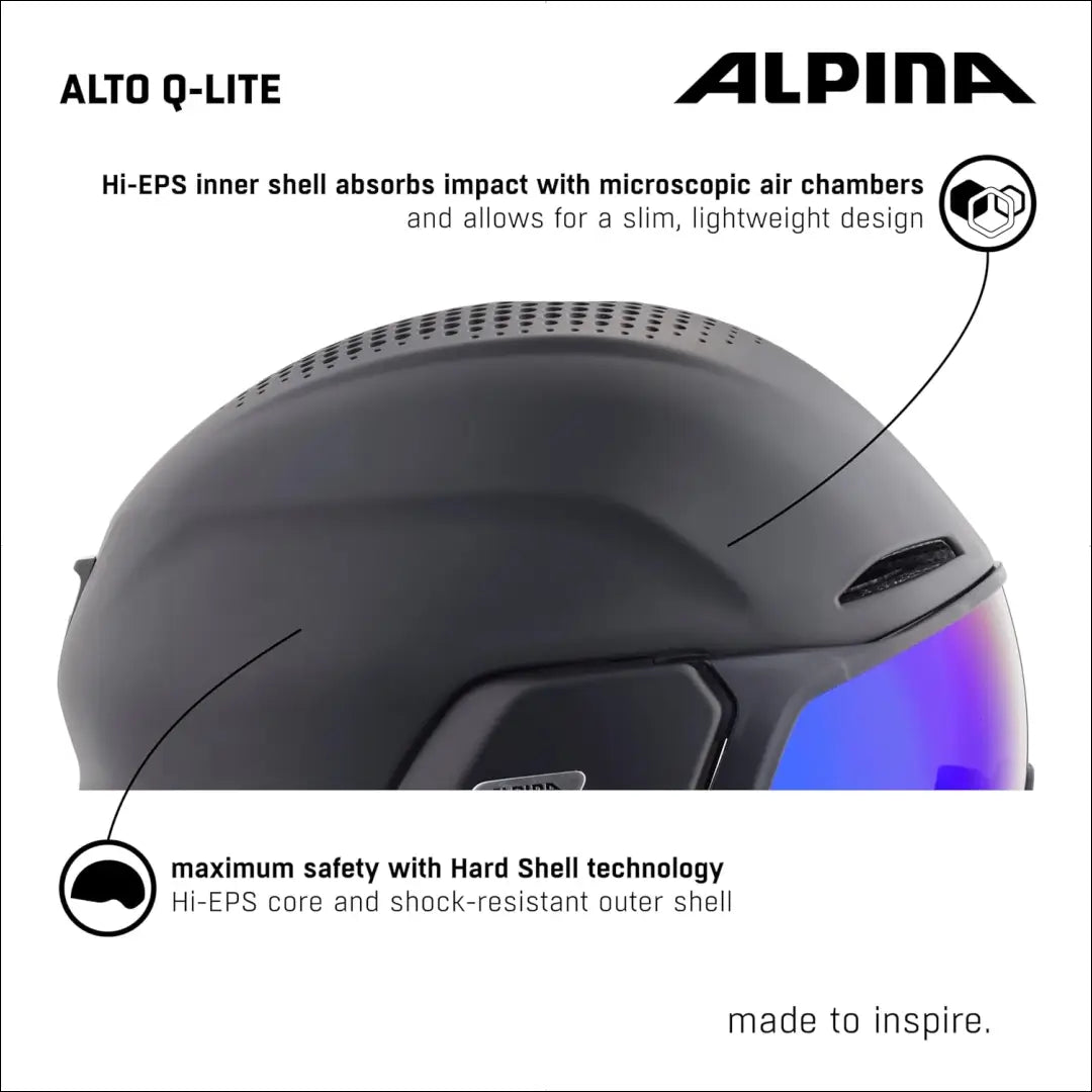 Slidinėjimo šalmas su akiniais “Alpina ALTO Q-LITE” SP007 - €112 Save 30% 100-200, __label:Pristatymas 1-2 d.d.,