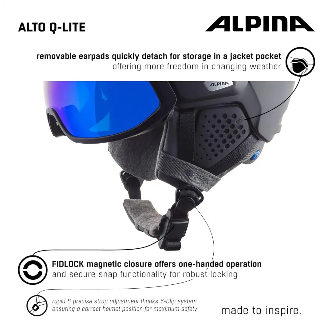 Slidinėjimo šalmas su akiniais “Alpina ALTO Q-LITE” SP007 - €112 Save 30% 100-200, __label:Pristatymas 1-2 d.d.,