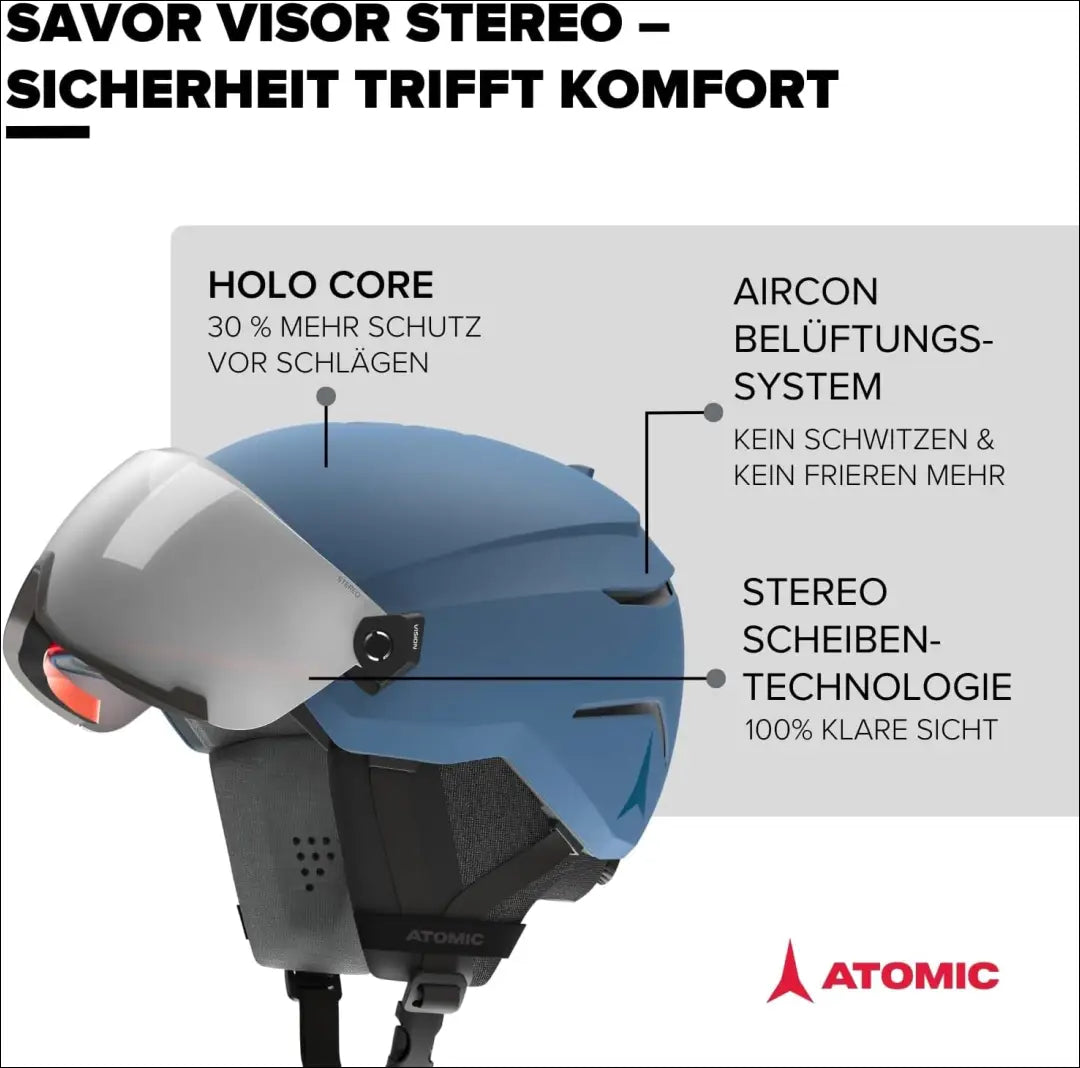 Slidinėjimo šalmas su akiniais „Atomic Savor Visor Stereo” SP020 - €119 Save 30% 100-200, __label:Pristatymas 1-2 d.d.,