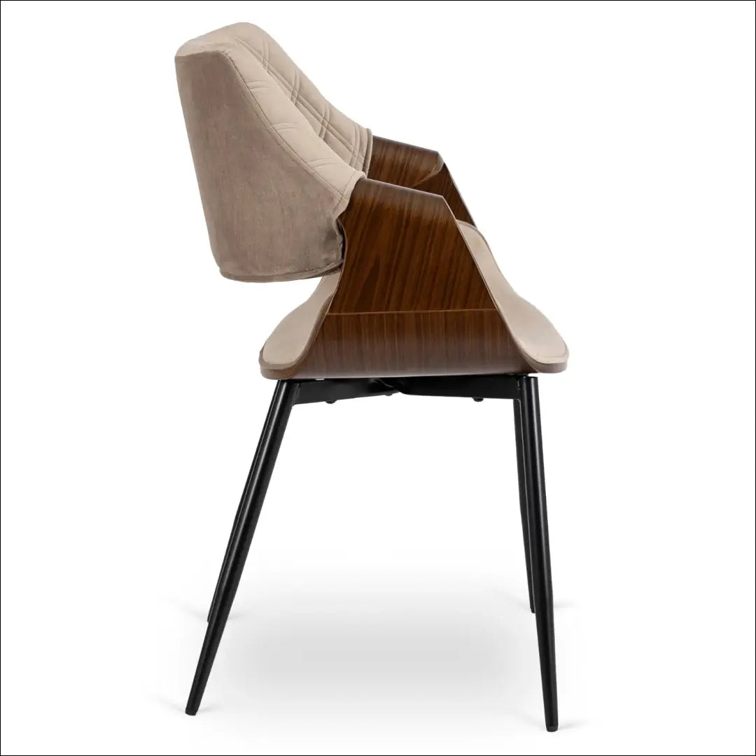 Smėlio/riešutmedžio spalvos aksominė kėdė TE1470 - €141.74 Save 15% __label:Pristatymas 5-14 d.d., Newelite Naujausi