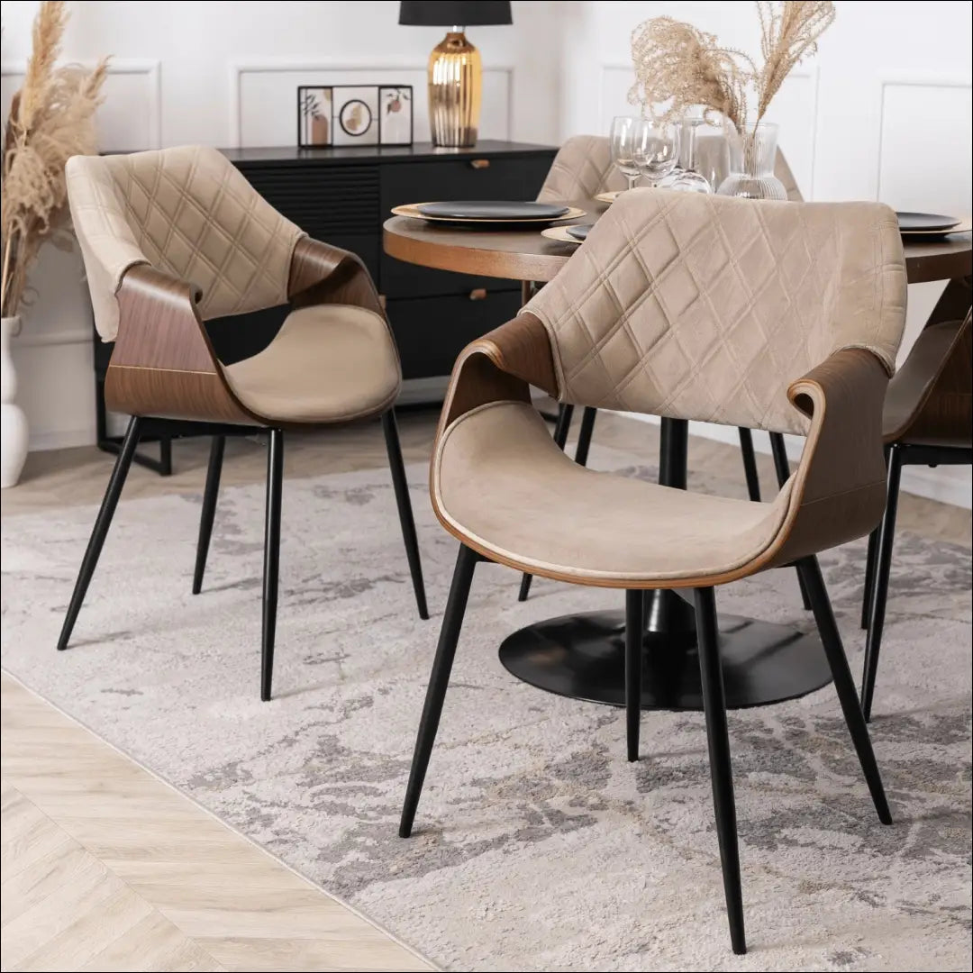 Smėlio/riešutmedžio spalvos aksominė kėdė TE1470 - €141.74 Save 15% __label:Pristatymas 5-14 d.d., Newelite Naujausi