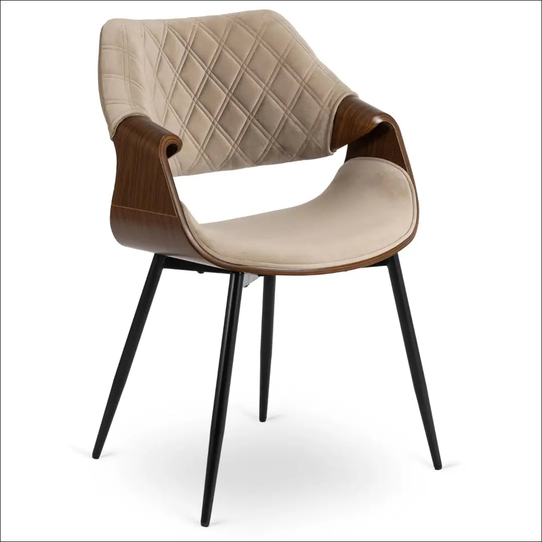 Smėlio/riešutmedžio spalvos aksominė kėdė TE1470 - €141.74 Save 15% __label:Pristatymas 5-14 d.d., Newelite Naujausi