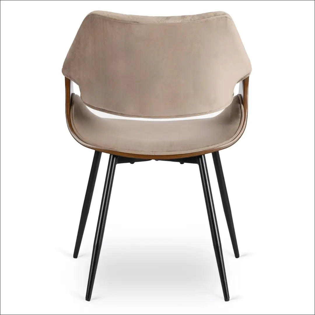 Smėlio/riešutmedžio spalvos aksominė kėdė TE1470 - €141.74 Save 15% __label:Pristatymas 5-14 d.d., Newelite Naujausi