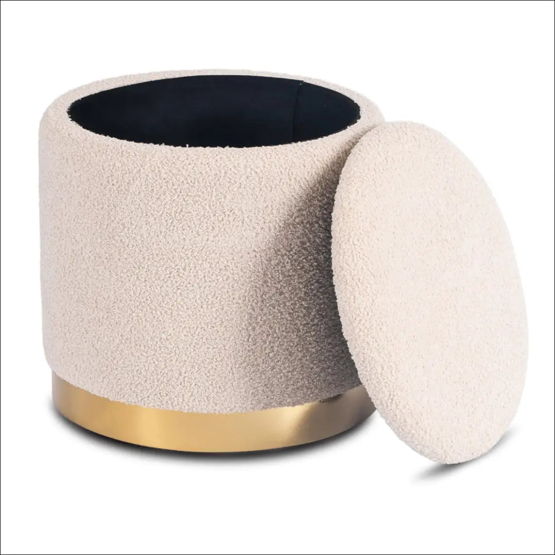 Smėlio spalvos buklė apmuštas pufas TE2581 - €42.86 Save 15% __label:Pristatymas 5-14 d.d., Newelite Naujausi produktai