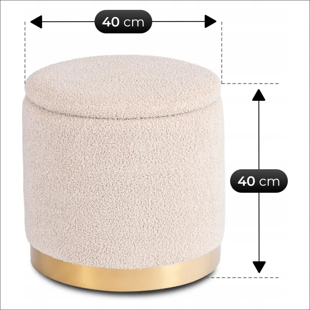 Smėlio spalvos buklė apmuštas pufas TE2581 - €42.86 Save 15% __label:Pristatymas 5-14 d.d., Newelite Naujausi produktai