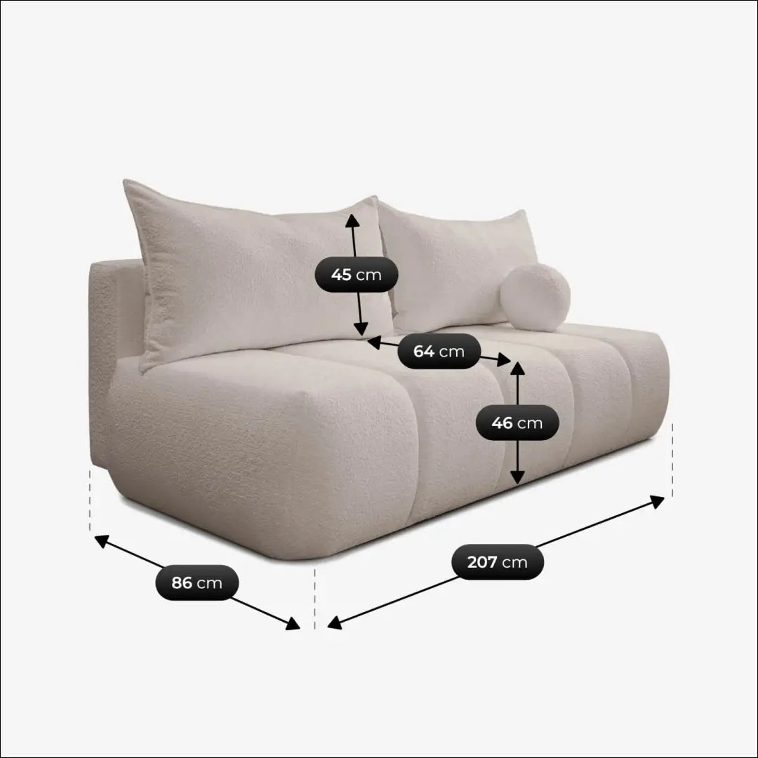 Smėlio spalvos buklė sofa-lova TE2482 - €708.69 Save 15% __label:Pristatymas 5-14 d.d., Newelite Naujausi produktai