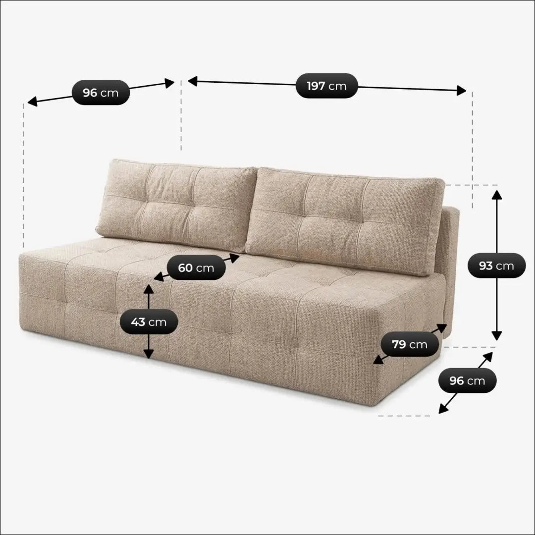 Smėlio spalvos šenilinė sofa-lova TE2498 - €639.56 Save 15% __label:Pristatymas 5-14 d.d., Newelite Naujausi produktai