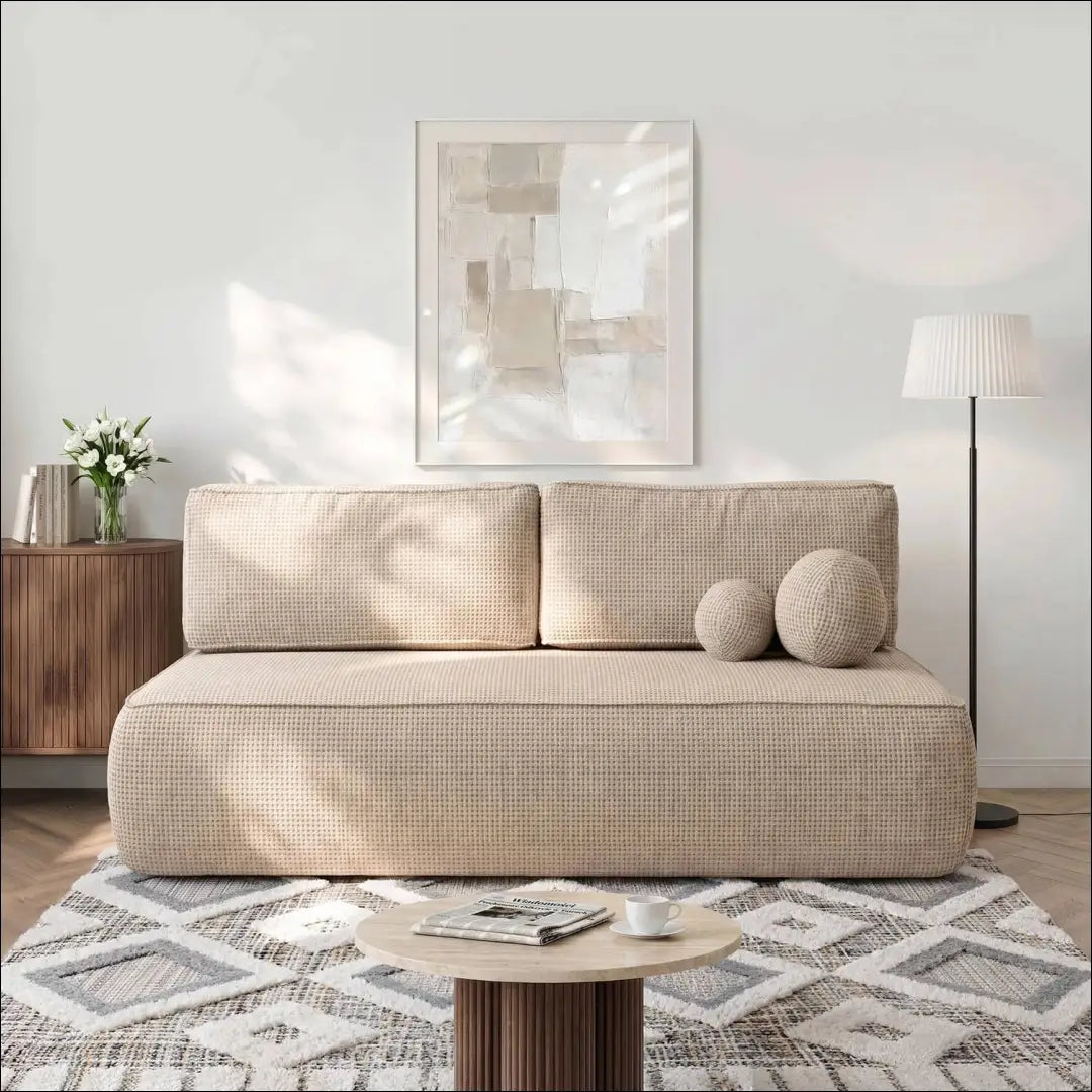 Smėlio spalvos šenilinė sofa-lova TE2506 - €667.22 Save 15% __label:Pristatymas 5-14 d.d., Newelite Naujausi produktai