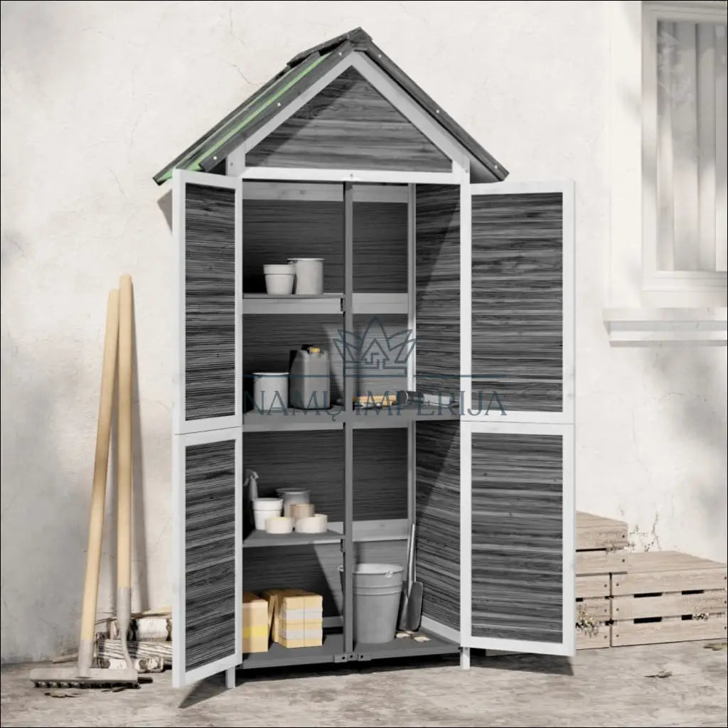Sodo įrankių namelis LI743 - €108 Save 50% 100-200, __label:Pristatymas 1-2 d.d., color-balta, color-pilka, kita €100