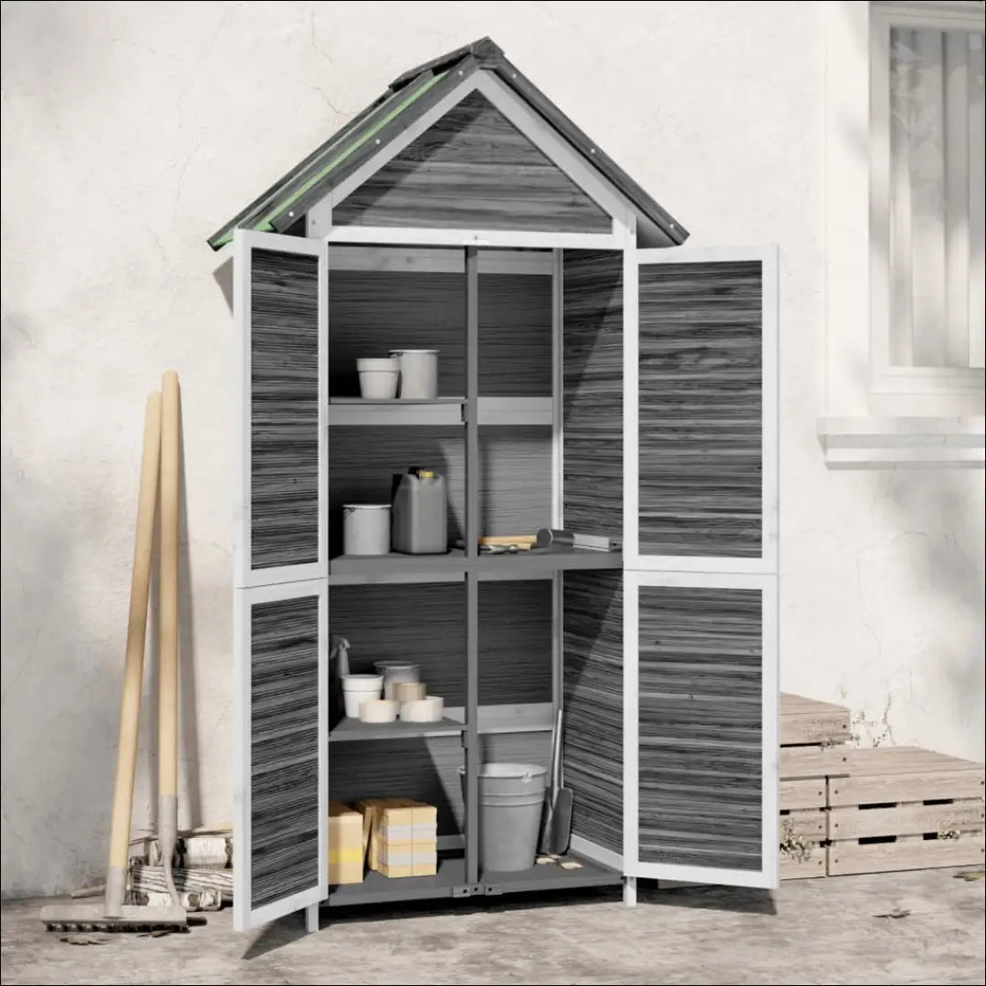 Sodo įrankių namelis LI743 - €108 Save 50% 100-200, __label:Pristatymas 1-2 d.d., color-balta, color-pilka, kita €100