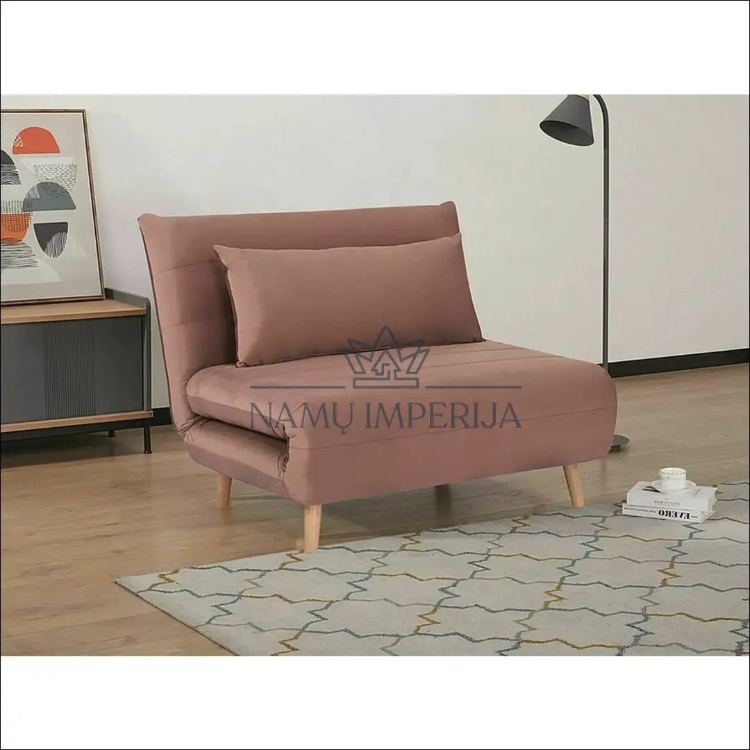 Sofa - lova AL006 - __label:Pristatymas 5-14 d.d., color-pilka, color-rozine, foteliai, material-aksomas Virš €200