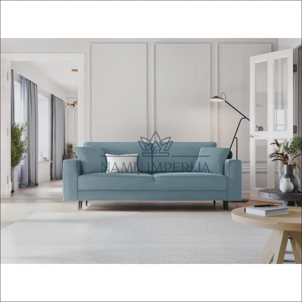 Sofa-lova MI490 - €1,350 Save 50% color-melyna, material-aksomas, minksti, over-200, pushas Aksomas | Namų imperija