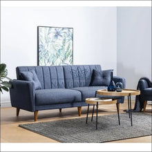 Įkelti vaizdą į galerijos rodinį, Sofa-lova MI518 - €433 Save 50% color-melyna, material-linas, minksti, over-200, sofos Linas | Namų imperija Fast
