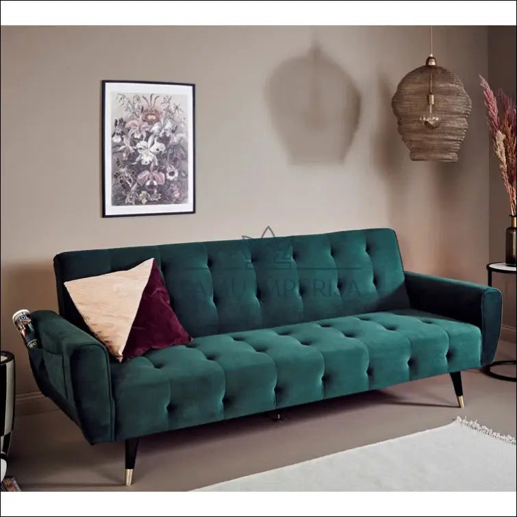 Sofa-lova MI583 - €430 Save 50% __label:Pristatymas 1-2 d.d., color-zalia, material-aksomas, material-poliesteris,