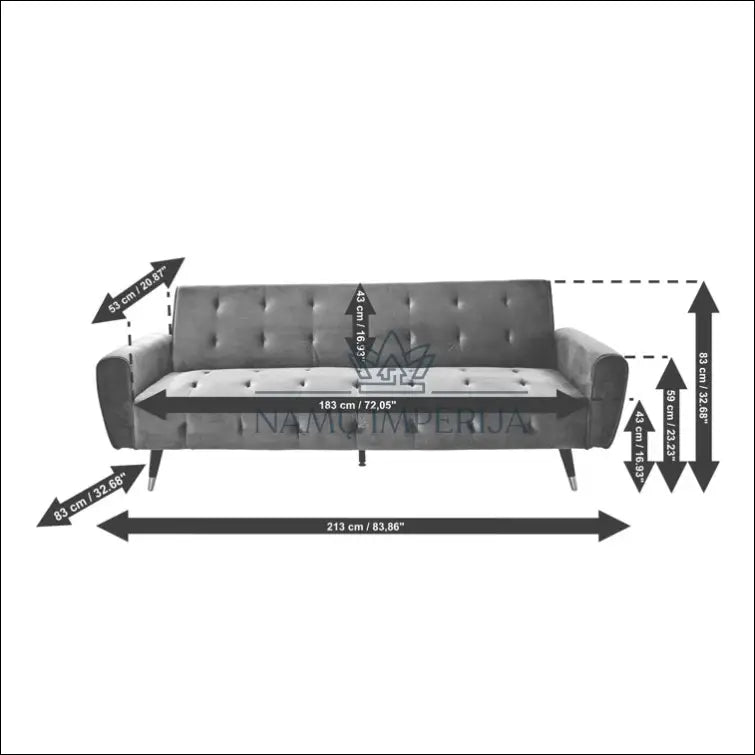 Sofa-lova MI583 - €430 Save 50% __label:Pristatymas 1-2 d.d., color-zalia, material-aksomas, material-poliesteris,