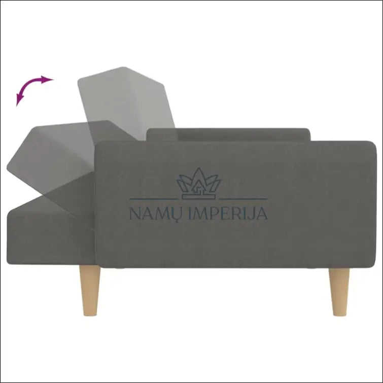 Sofa-lova MI601 - €120 Save 50% 100-200, __label:Pristatymas 1-2 d.d., color-pilka, material-gobelenas,