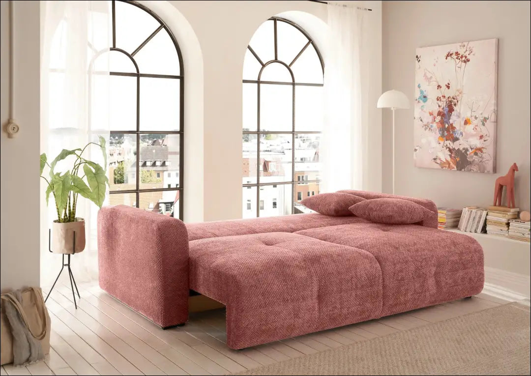 Sofa-lova MI879 - €795 Save 50% __label:Pristatymas 1-2 d.d., color-rozine, material-gobelenas, material-poliesteris,