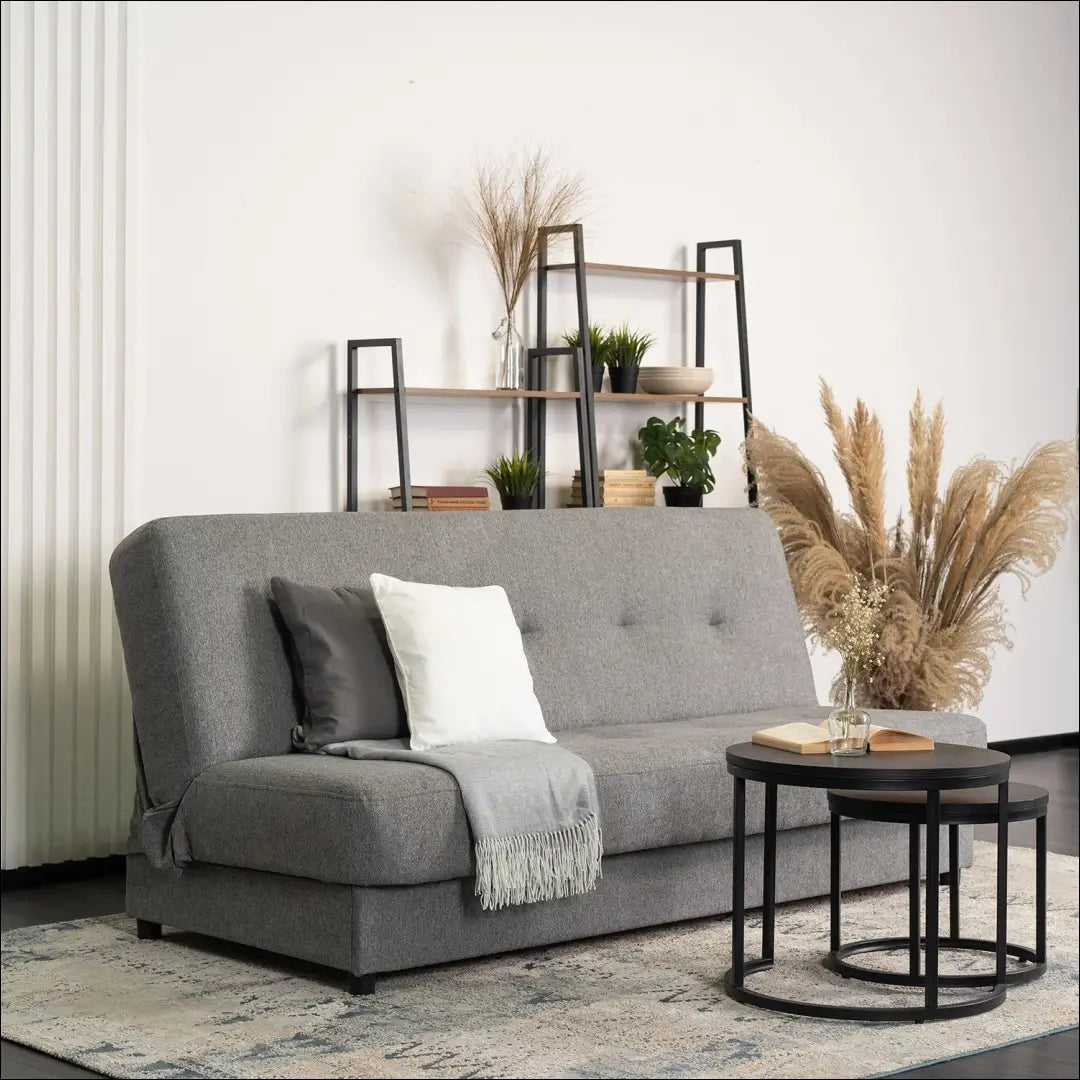 Sofa-lova su audiniu pilkos spalvos TE272 - €532 Save 15% __label:Pristatymas 5-14 d.d., elite, over-200, spalva-pilka,