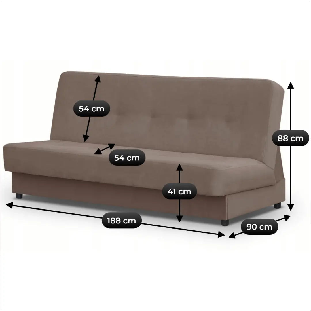 Sofa-lova su audiniu rudos spalvos TE1180 - €536 Save 15% __label:Pristatymas 5-14 d.d., elite, over-200, spalva-ruda,
