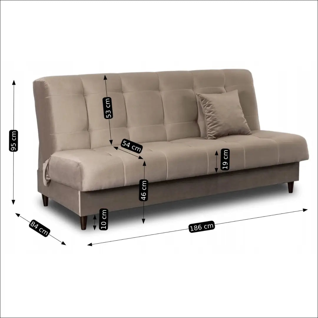 Sofa-lova su audiniu smėlio spalvos TE440 - €653 Save 15% __label:Pristatymas 5-14 d.d., elite, over-200,