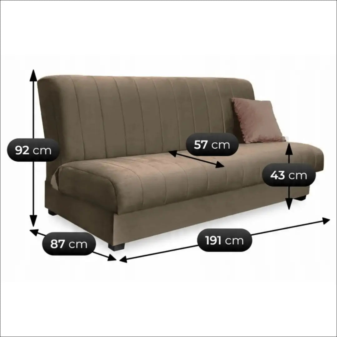Sofa-lova su audiniu smėlio spalvos TE685 - €608 Save 15% __label:Pristatymas 5-14 d.d., elite, over-200,