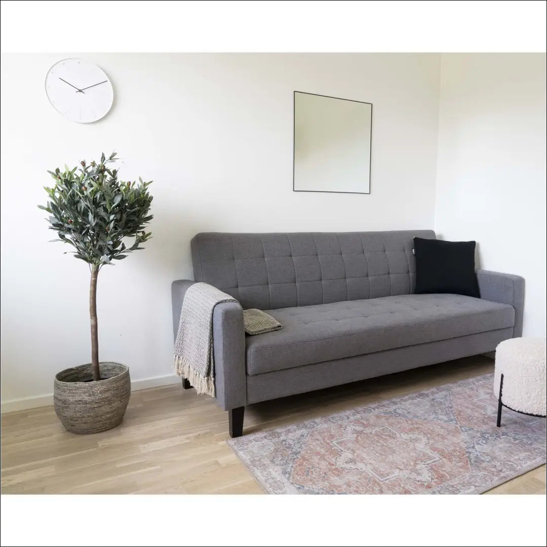 Sofa-lova su daiktadėže tamsiai pilka juodos kojelės RD227 - €569 Save 15% __label:Pristatymas 5-14 d.d., nordic,