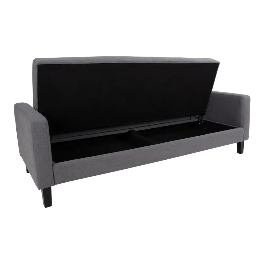 Sofa-lova su daiktadėže tamsiai pilka juodos kojelės RD227 - €569 Save 15% __label:Pristatymas 5-14 d.d., nordic,
