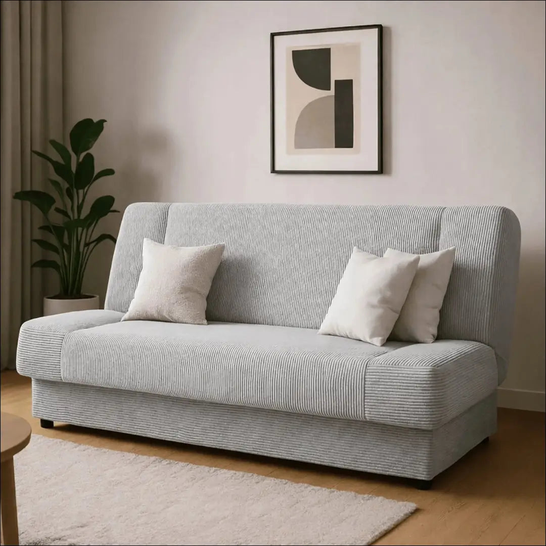 Sofa-lova su korduro audiniu pilkos spalvos TE1081 - €554 Save 15% __label:Pristatymas 5-14 d.d., elite, over-200,