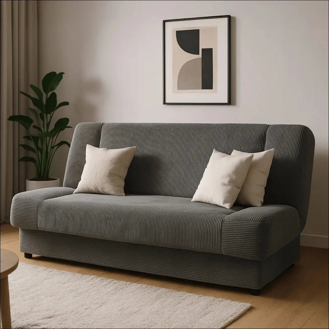 Sofa-lova su korduro audiniu pilkos spalvos TE993 - €521 Save 15% __label:Pristatymas 5-14 d.d., elite, over-200,