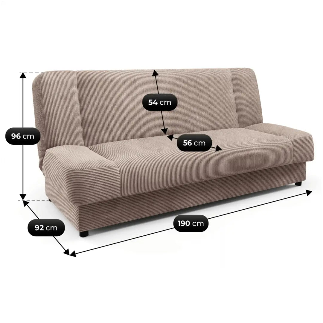 Sofa-lova su korduro audiniu smėlio spalvos TE1080 - €554 Save 15% __label:Pristatymas 5-14 d.d., elite, over-200,