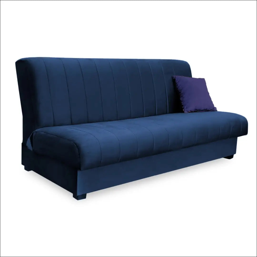 Sofa-lova su veliūro audiniu tamsiai mėlynos spalvos TE682 - €608 Save 15% __label:Pristatymas 5-14 d.d., elite,