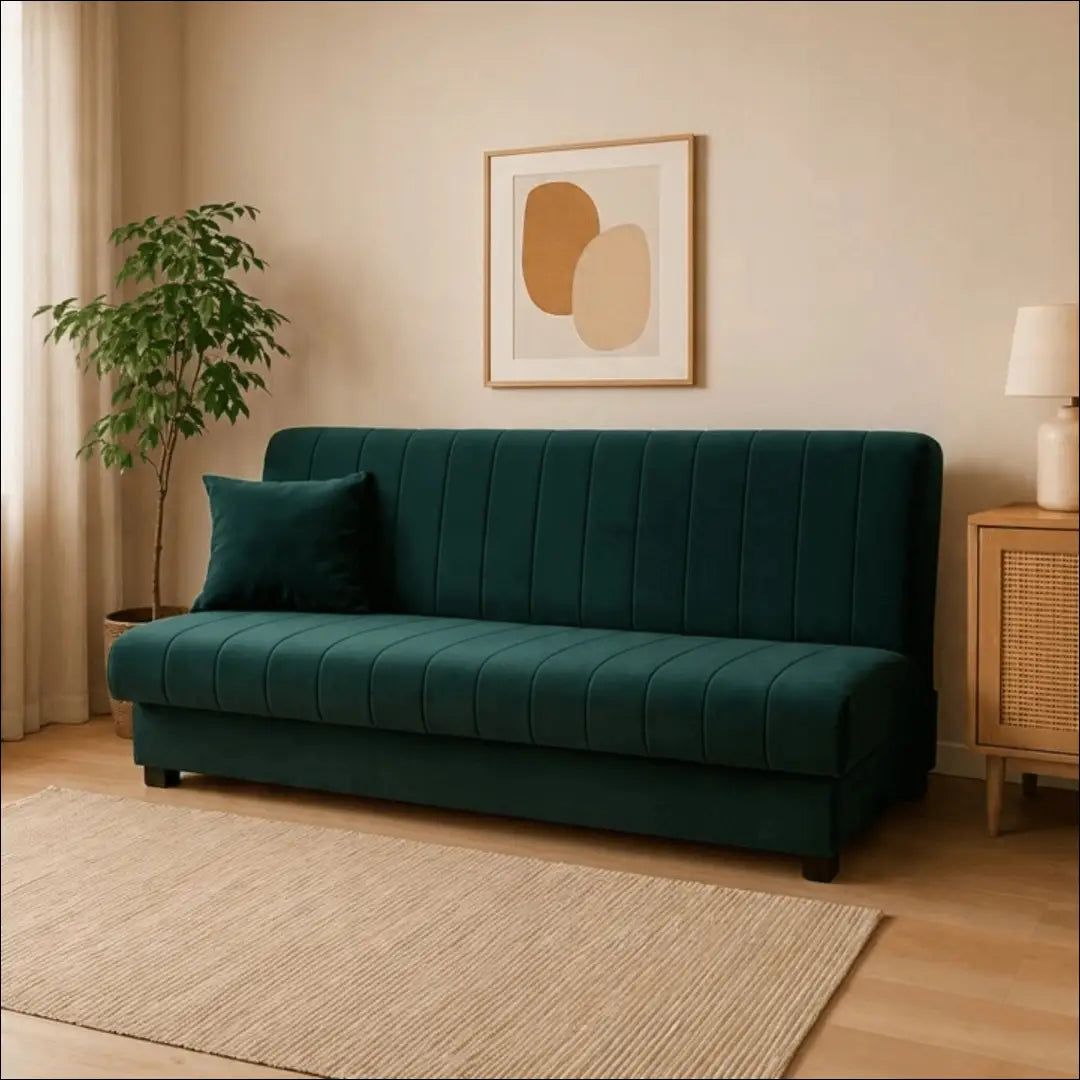 Sofa-lova su veliūro audiniu žalios spalvos TE683 - €608 Save 15% __label:Pristatymas 5-14 d.d., elite, over-200,
