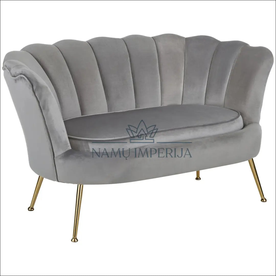 Sofa MI244 - €355 Save 50% __label:Pristatymas 1-2 d.d., color-auksine, color-pilka, material-aksomas,