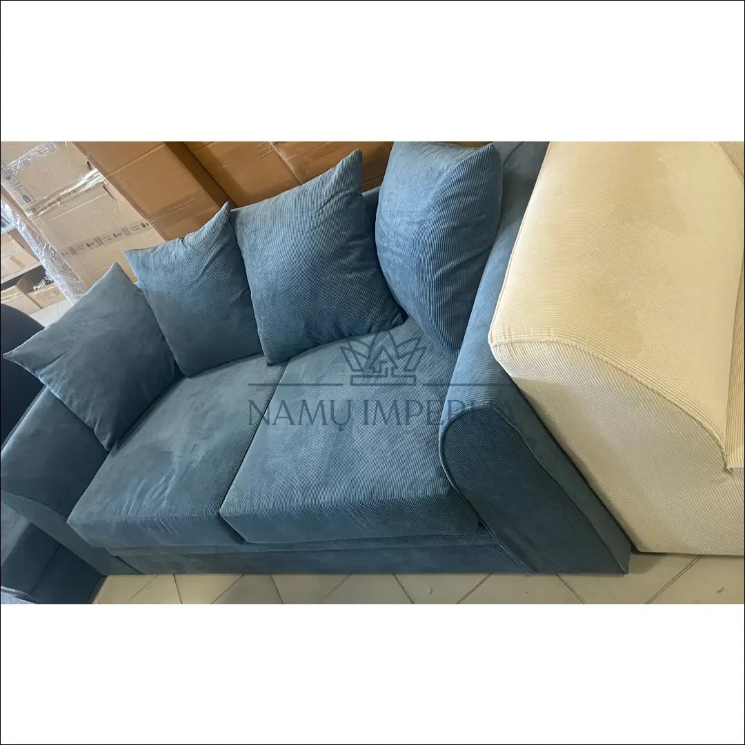 Sofa MI489 - €525 Save 65% __label:Pristatymas 1-2 d.d., color-melyna, material-aksomas, minksti, notouch65 Virš