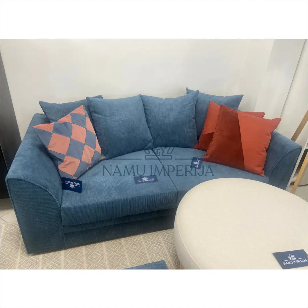 Sofa MI489 - €525 Save 65% __label:Pristatymas 1-2 d.d., color-melyna, material-aksomas, minksti, notouch65 Virš