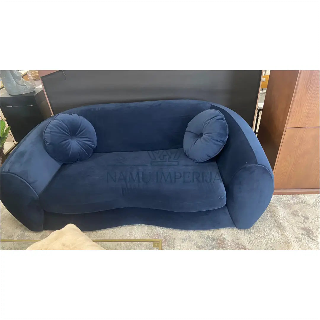 Sofa MI493 - €720 Save 70% __label:Pristatymas 1-2 d.d., color-melyna, material-aksomas, minksti, notouch70 Virš