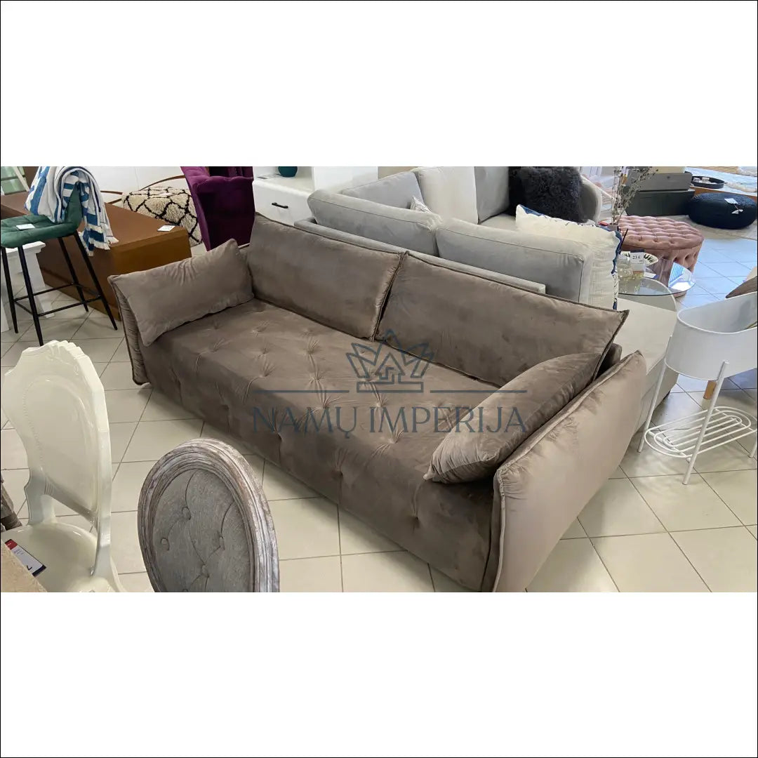 Sofa MI495 - €800 Save 60% __label:Pristatymas 1-2 d.d., color-ruda, material-aksomas, minksti, notouch60 Virš