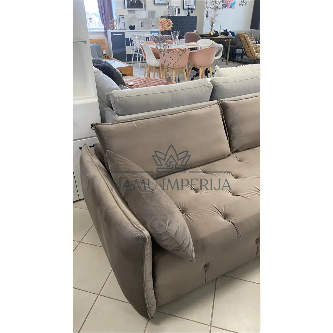 Sofa MI495 - €800 Save 60% __label:Pristatymas 1-2 d.d., color-ruda, material-aksomas, minksti, notouch60 Virš