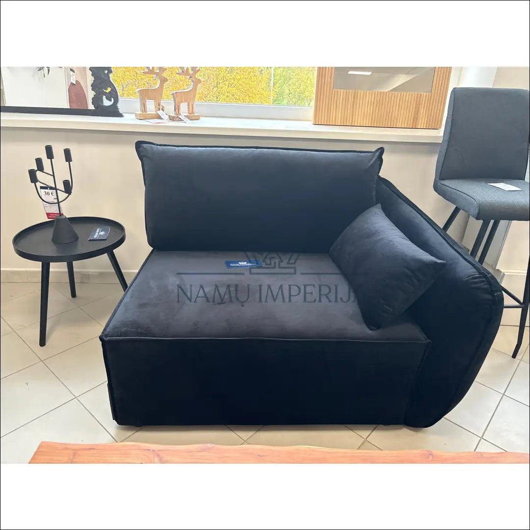 Sofa MI595 - €255 Save 50% __label:Pristatymas 1-2 d.d., color-juoda, material-aksomas, material-poliesteris, minksti