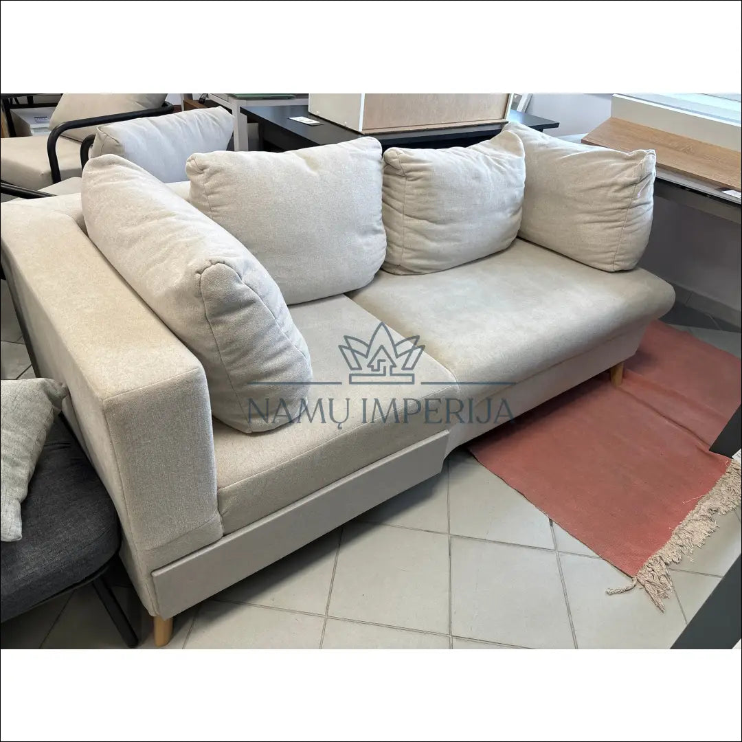 Sofa MI605 - €80 50-100, __label:Pristatymas 1-2 d.d., color-kremas, material-gobelenas, pazeistas €50 to €100